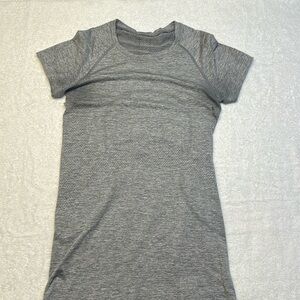 Light grey lululemon short sleeve shirt size 4